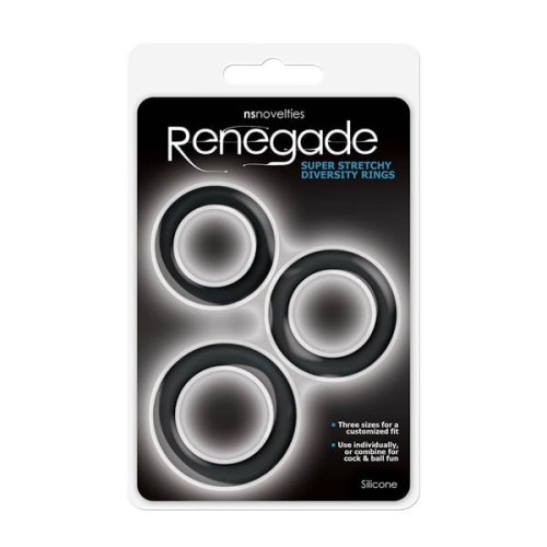 Renegade Diversity 3 Set Ring (Black)
