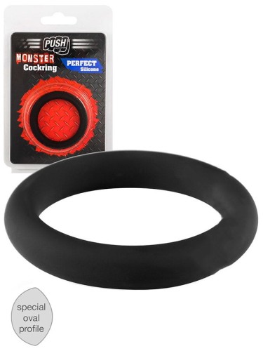 Push Monster Perfect Silicone Cockring Black