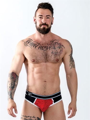 Mister B Urban SoMa Jock Brief Red (Czerwone)