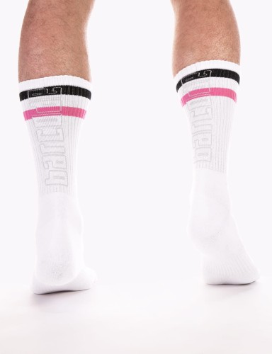 BARCODE Fashion Socks 70s White-Black-Pink (Biało-Czarno-Różowe)
