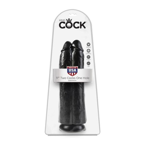 King Cock - Two Cocks One Hole 27,95 cm (11 inch) Black