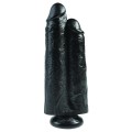 King Cock - Two Cocks One Hole 22,85 cm (9 inch) Black