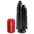 King Cock - Two Cocks One Hole 22,85 cm (9 inch) Black