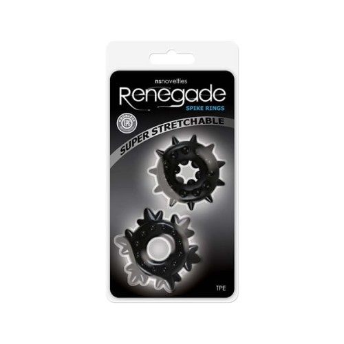 Renegade Spike Rings Black