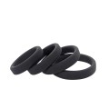 Brutus - Flat Slick Silicone Cock Ring Black