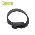 Brutus - 3 Snap Silicone Cock Strap Black
