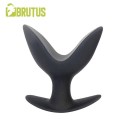 Brutus - Open Wide Silicone Twin Tip Butt Plug Black XL