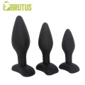 Brutus - 3 Plug Ass Training Kit Silicone Plugs Black S/M/L