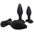 Brutus - 3 Plug Ass Training Kit Silicone Plugs Black S/M/L