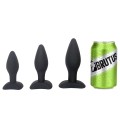 Brutus - 3 Plug Ass Training Kit Silicone Plugs Black S/M/L