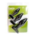 Brutus - 3 Plug Ass Training Kit Silicone Plugs Black S/M/L