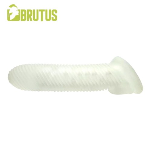 Brutus - Almighty Ribbed Cock Sheath Clear 18 cm (7")