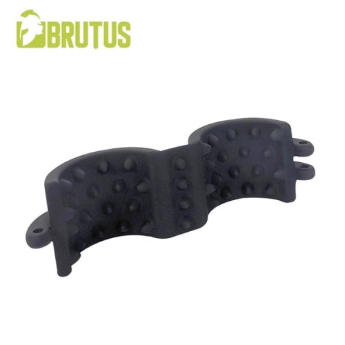 Brutus - Cruncher Silicone Lockable Spiked Ball Stretcher Black