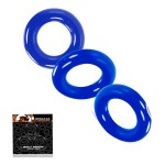 Oxballs - Willy Cock Ring 3-Pack Police Blue